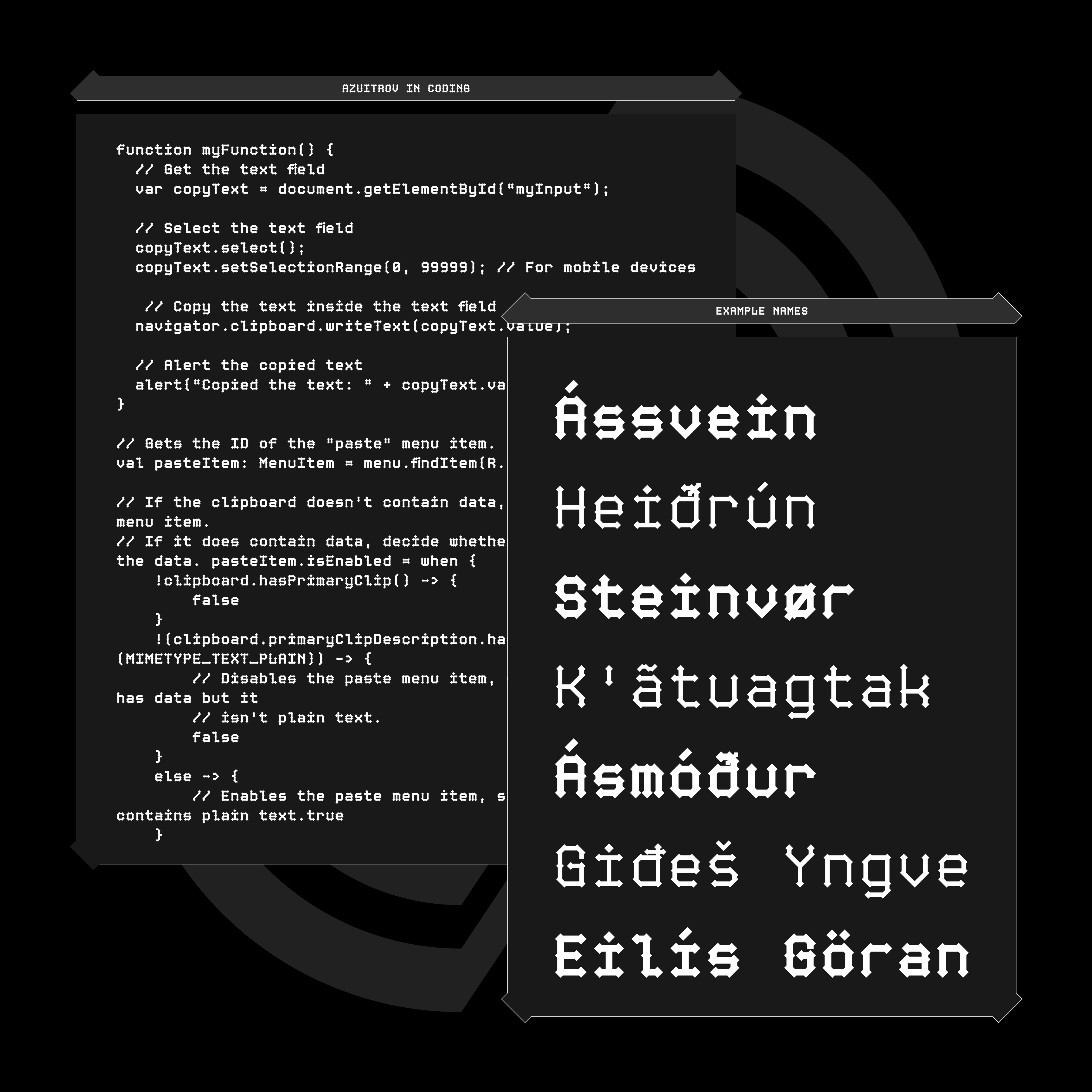 AZUITROV TYPEFACE