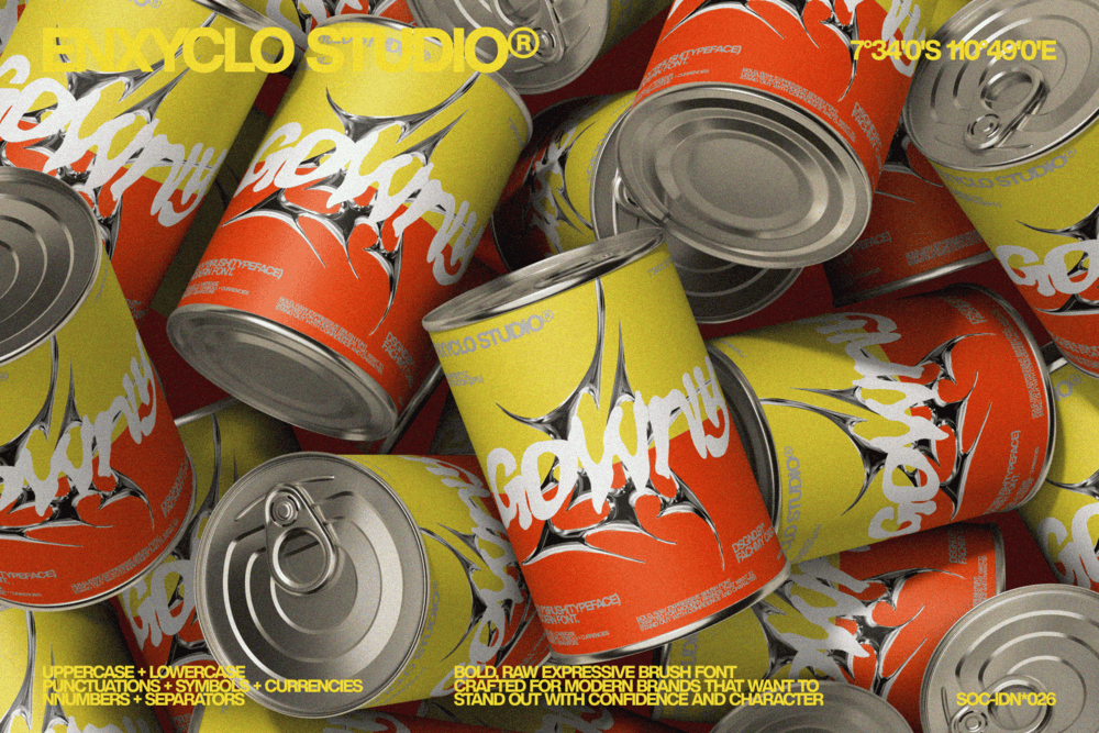 Gowny - Raw Gritty Font