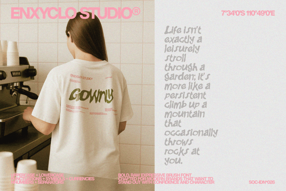 Gowny - Raw Gritty Font