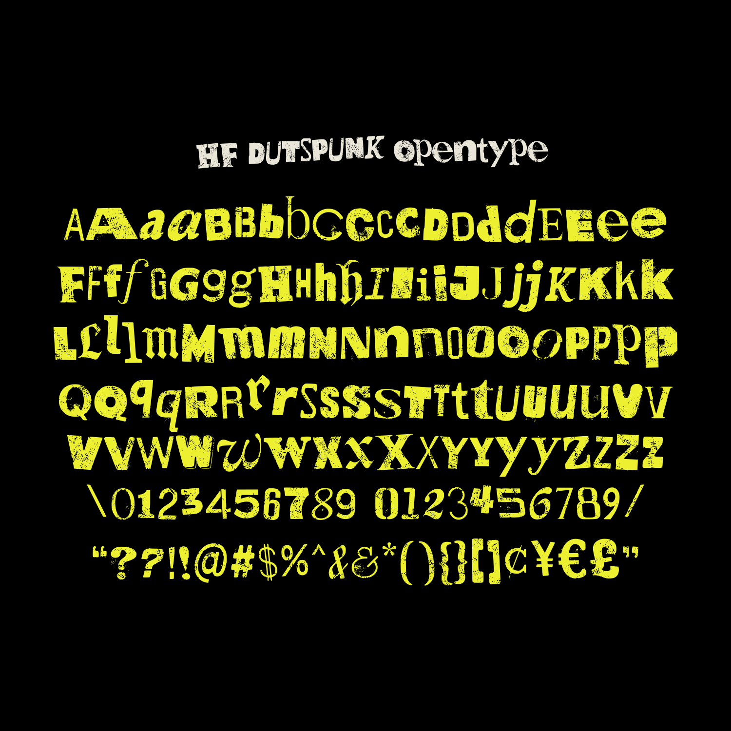 HF Dutspunk Typeface