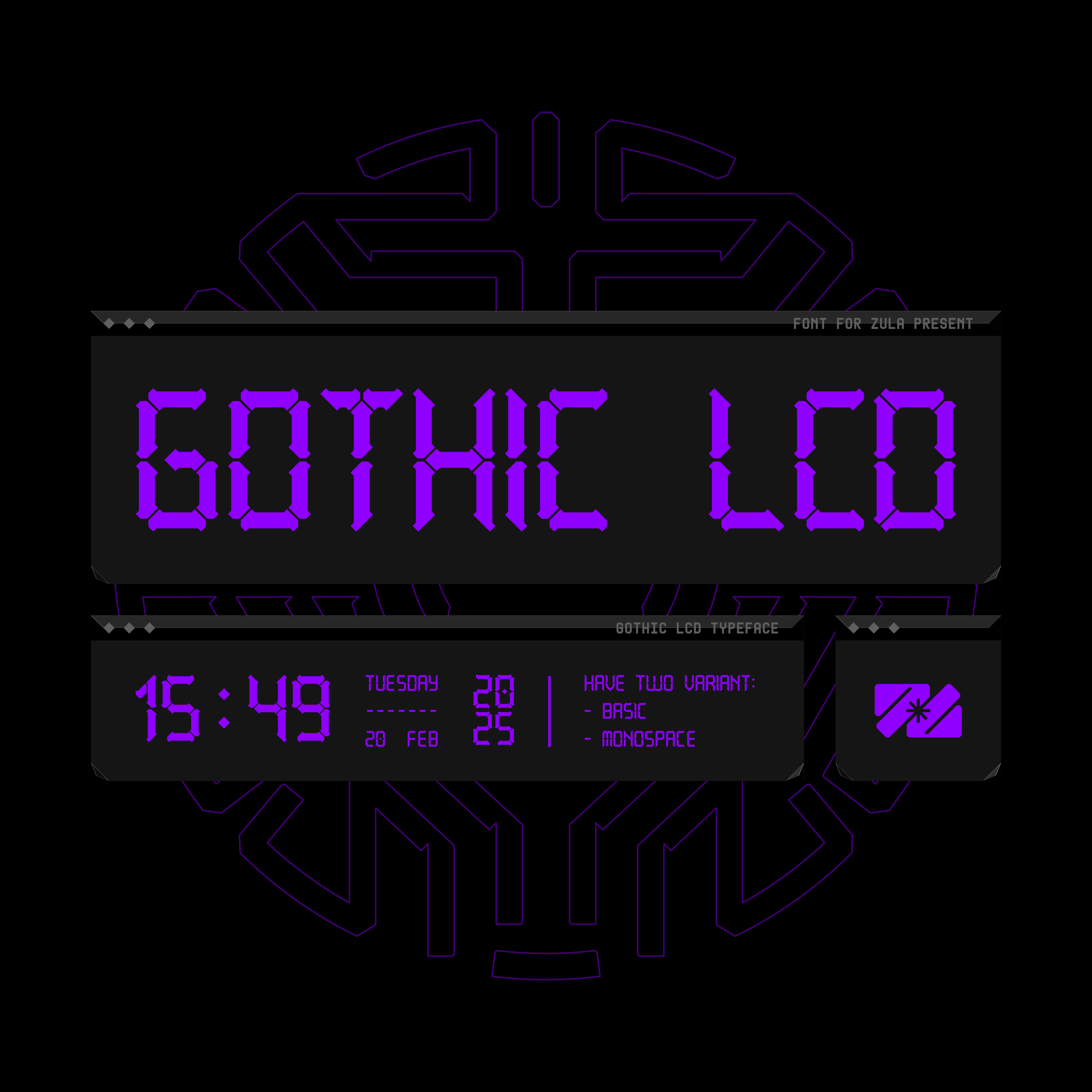 Gothic LCD Typeface - secret-cache
