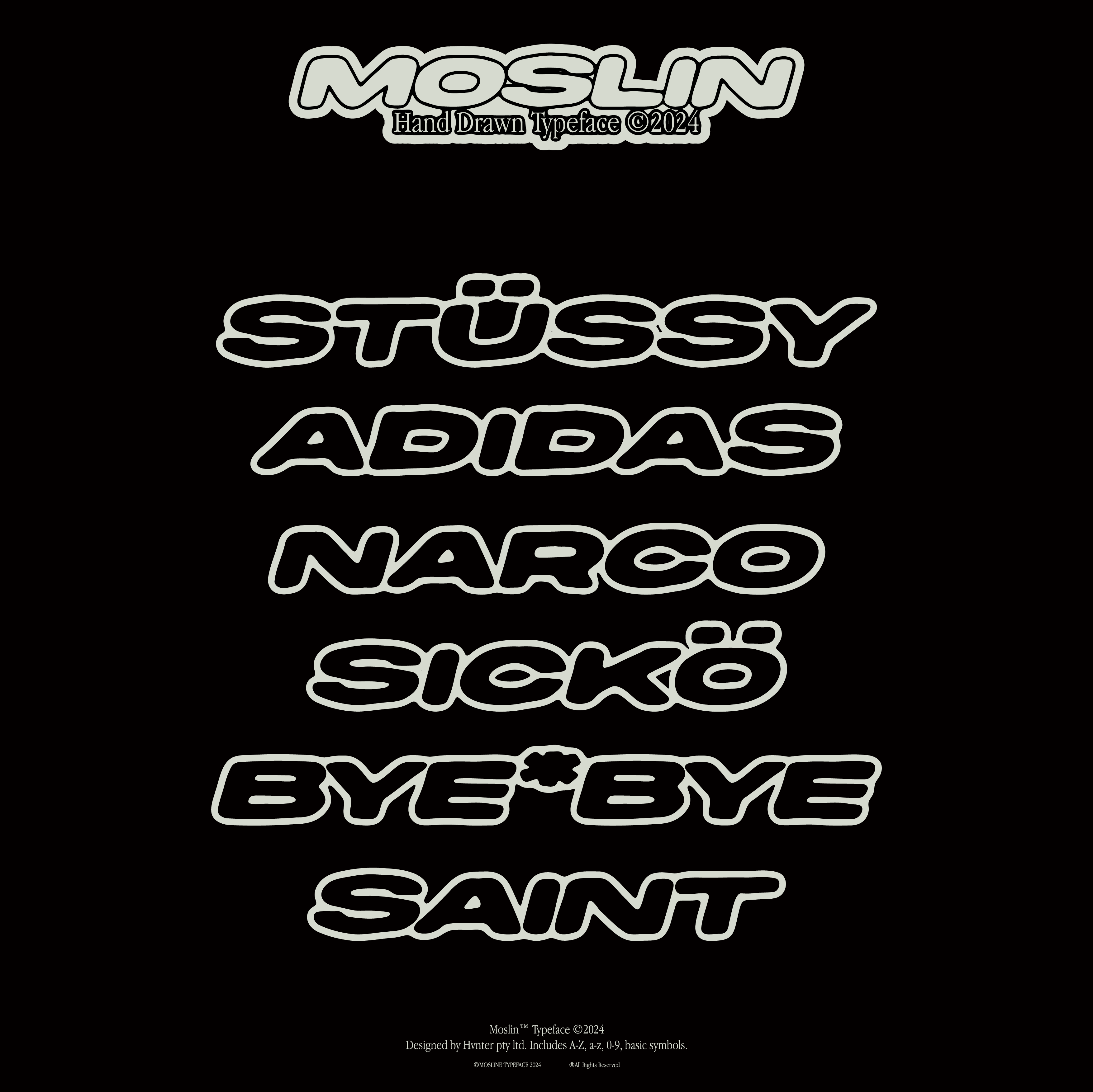 Moslin Typeface - secret-cache