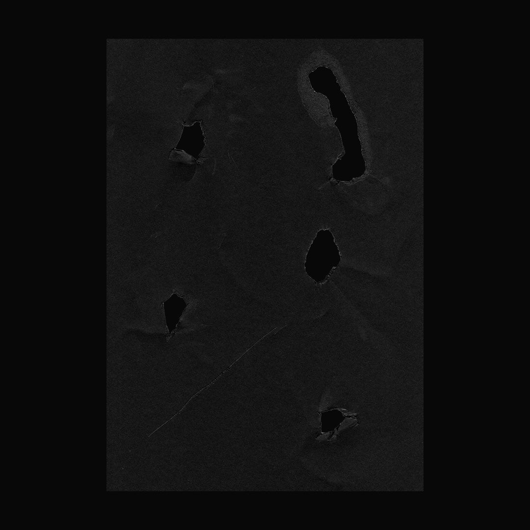 A black background with a grunge texture in the center.