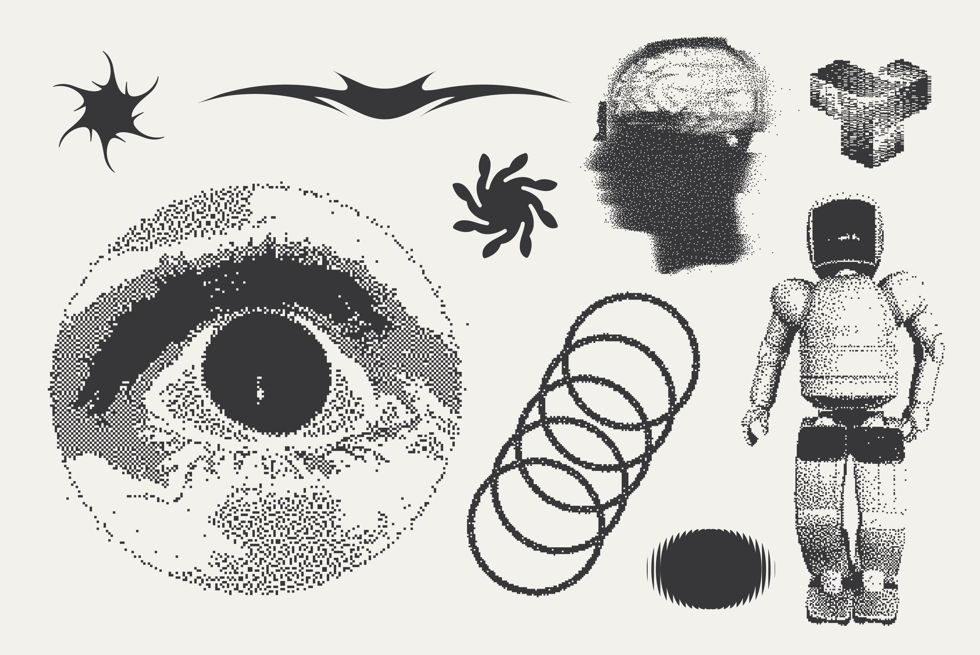 82 Vector Dither Y2K Shapes Pack - secret-cache
