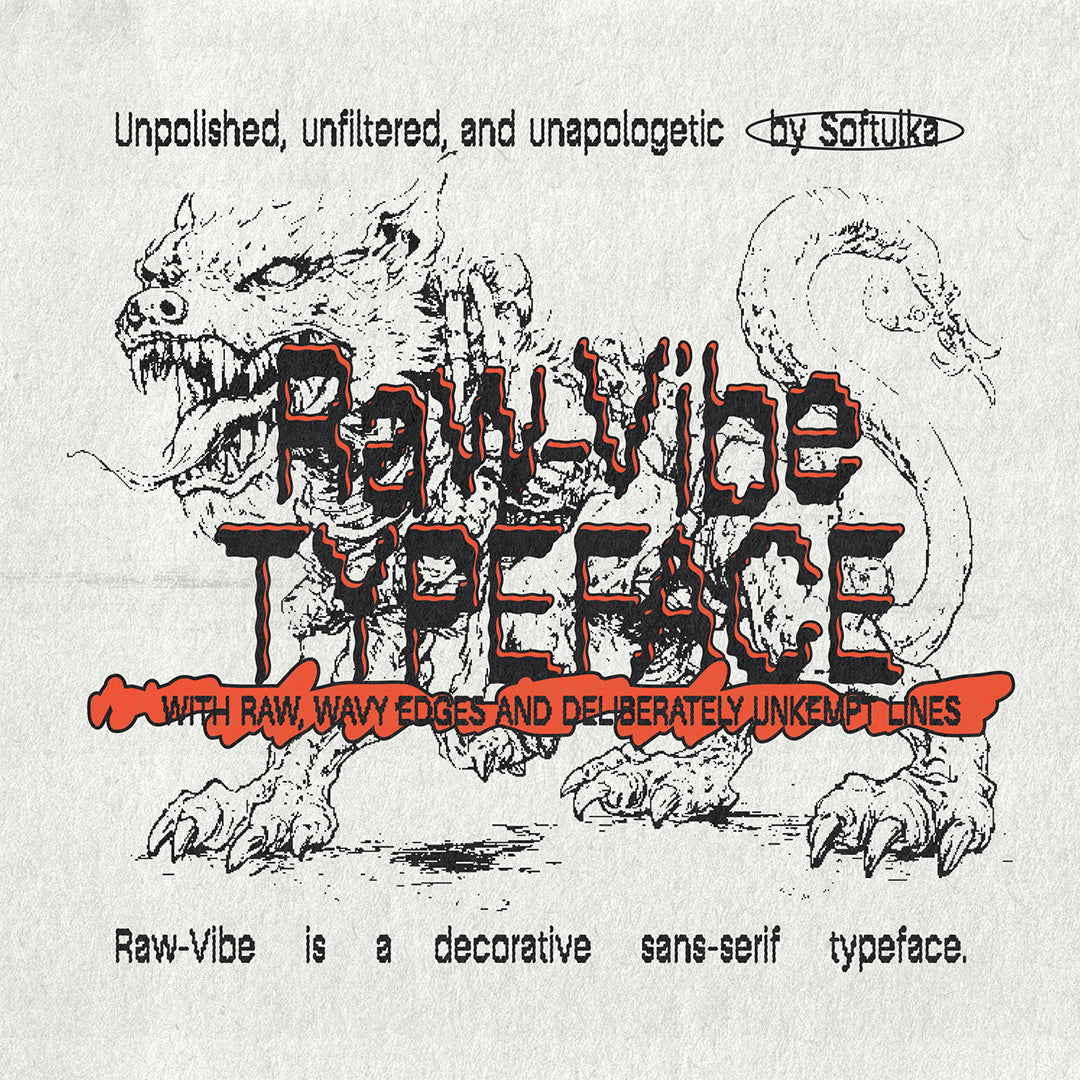 Raw-Vibe – A Bold, Playful Display Typeface - secret-cache