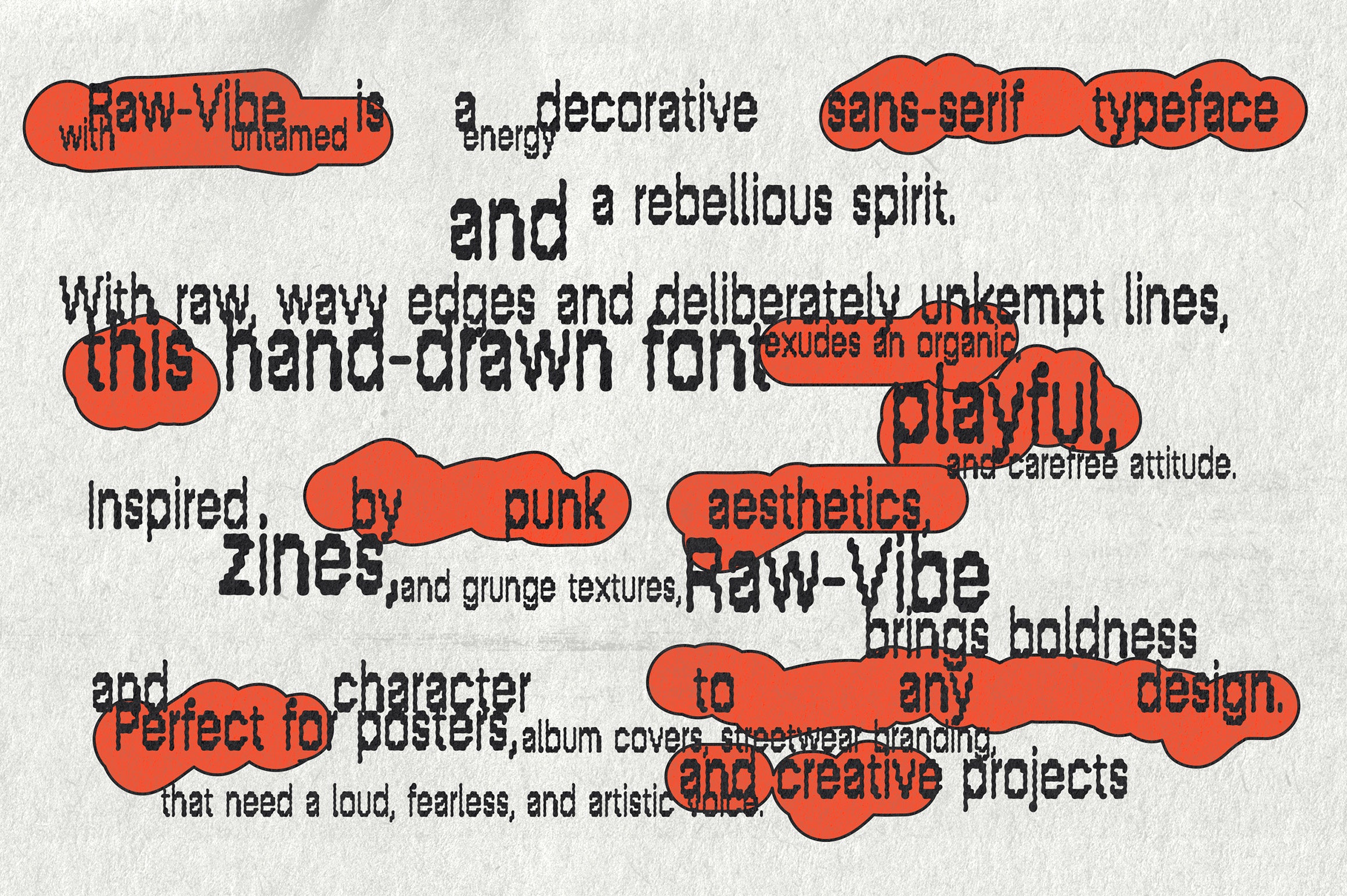 Raw-Vibe – A Bold, Playful Display Typeface - secret-cache