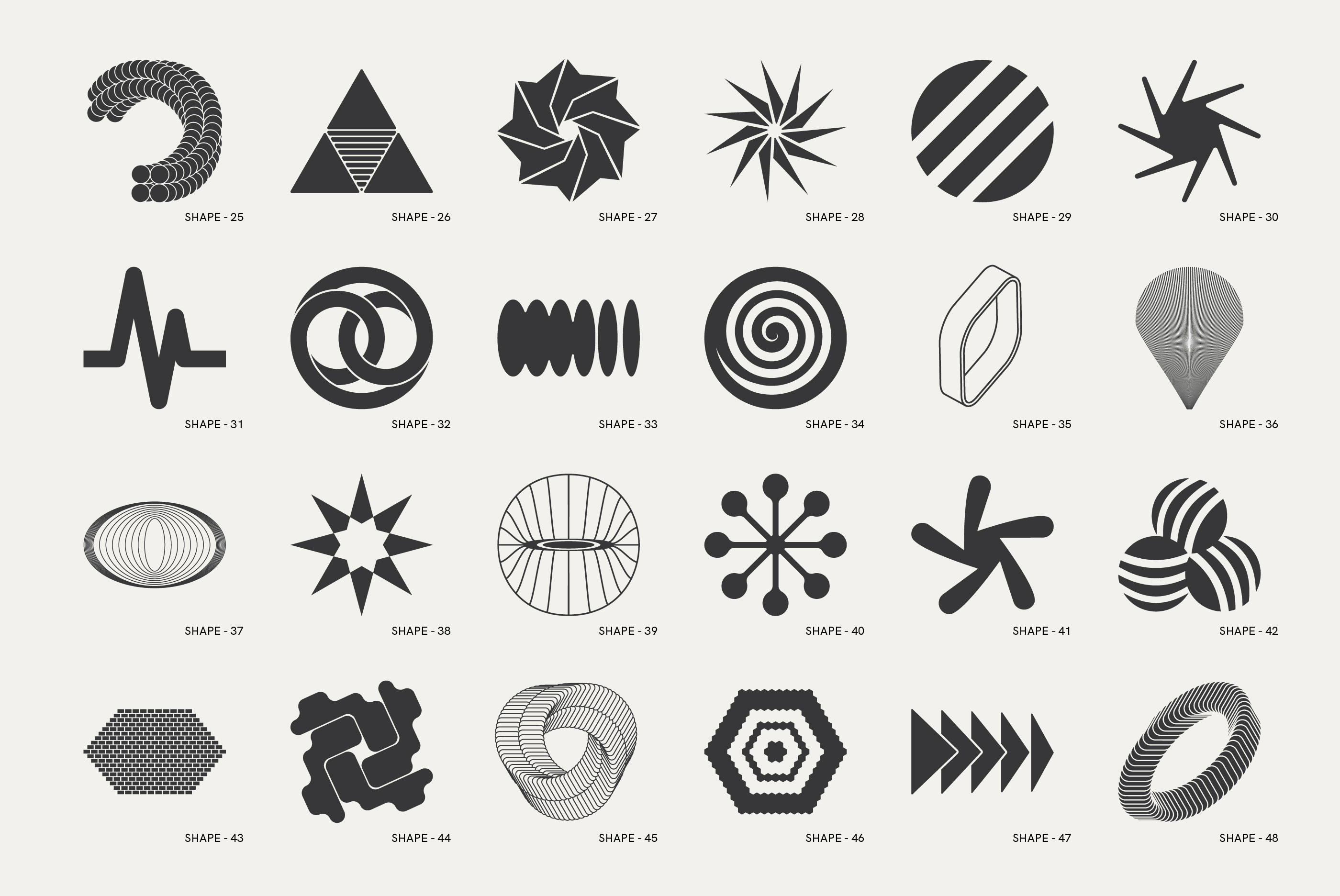 120 Abstract Geometric Shapes. Part 1 - secret-cache