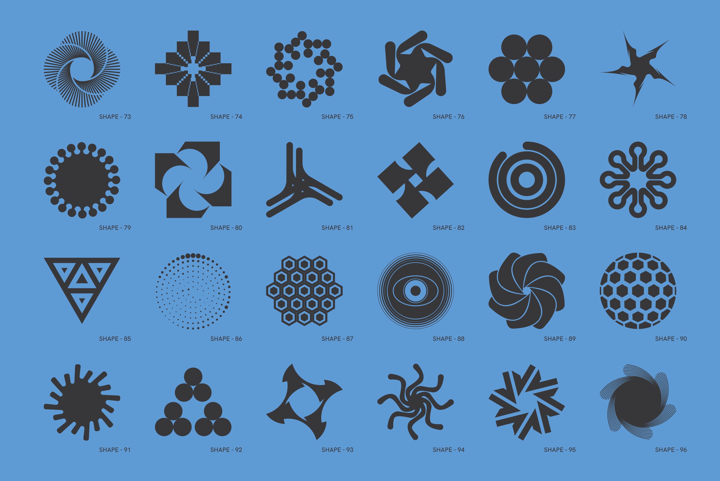 120 Abstract Geometric Shapes. Part 2 - secret-cache
