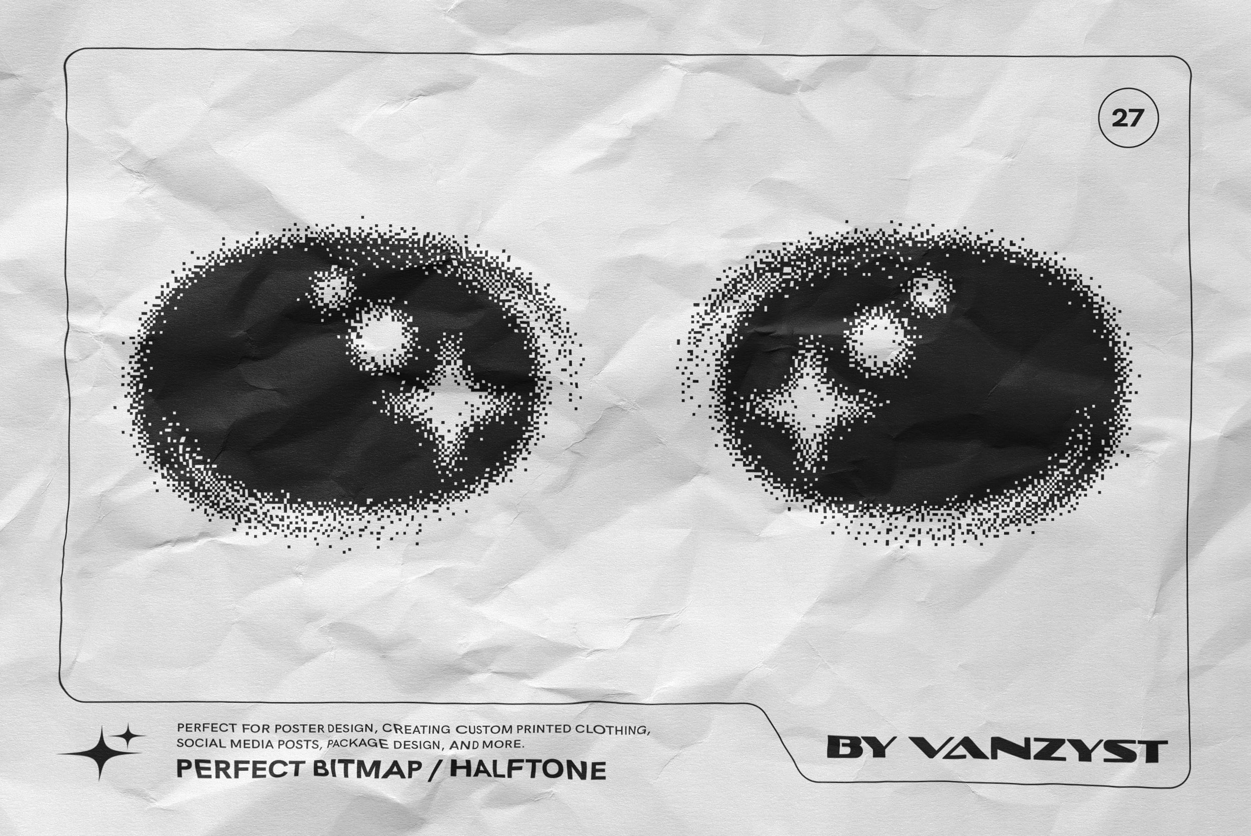Y2K 327 Characters Halftones Shapes - secret-cache