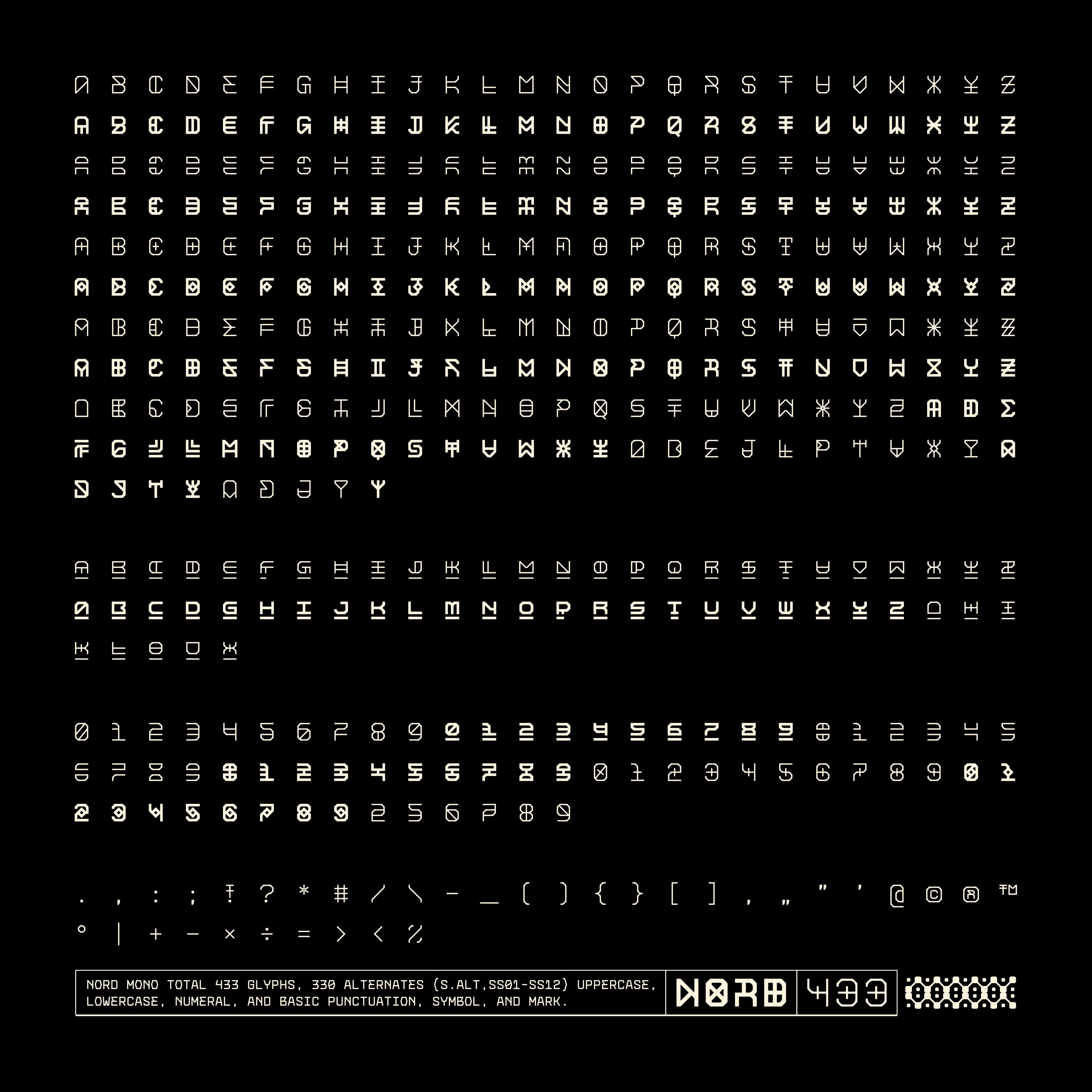 NORD MONO TYPEFACE