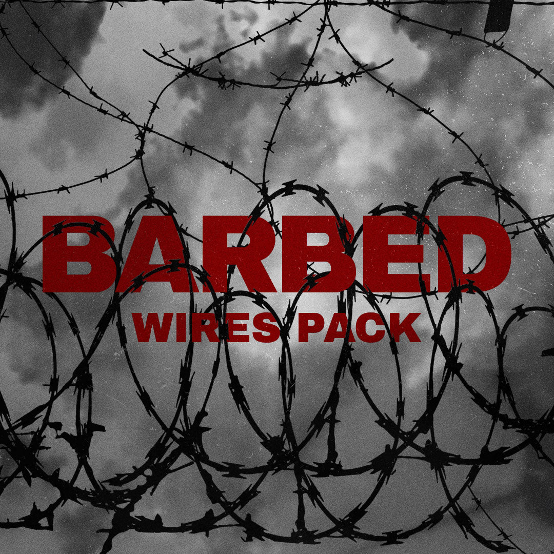 Barbed Wire Pack (50 Vectors + PNGs)