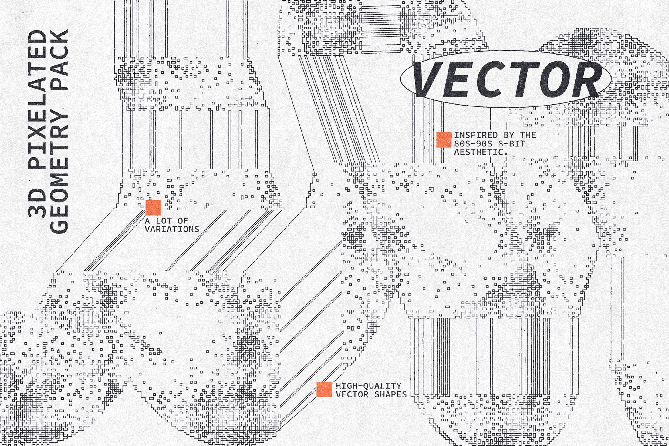 3D Pixelated Geometry Pack