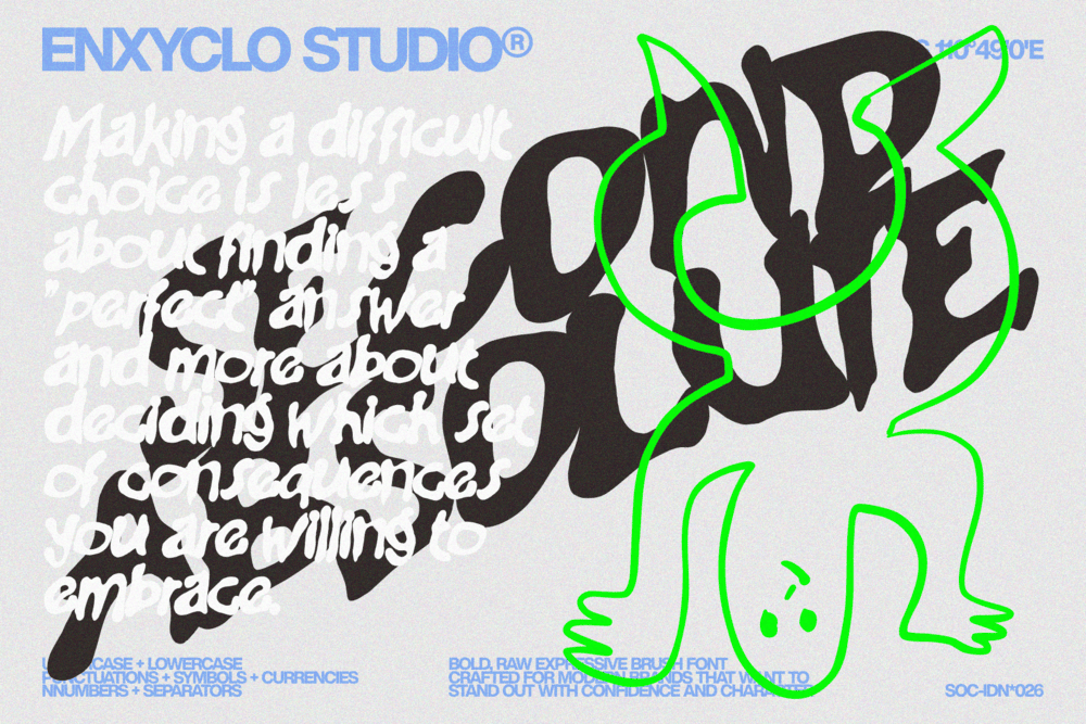 Gowny - Raw Gritty Font