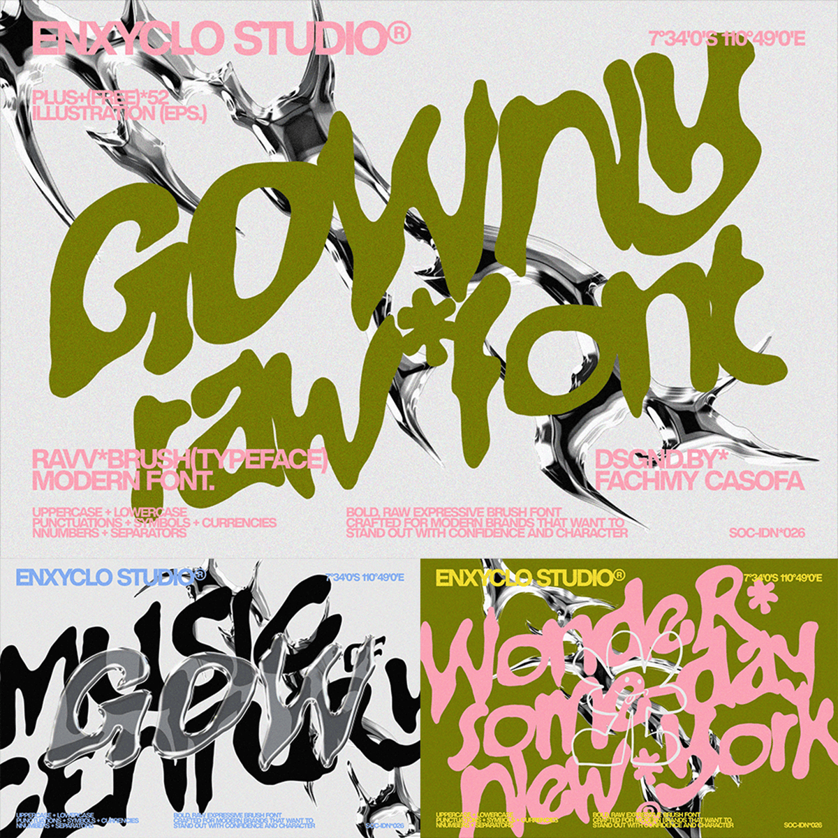 Gowny - Raw Gritty Font