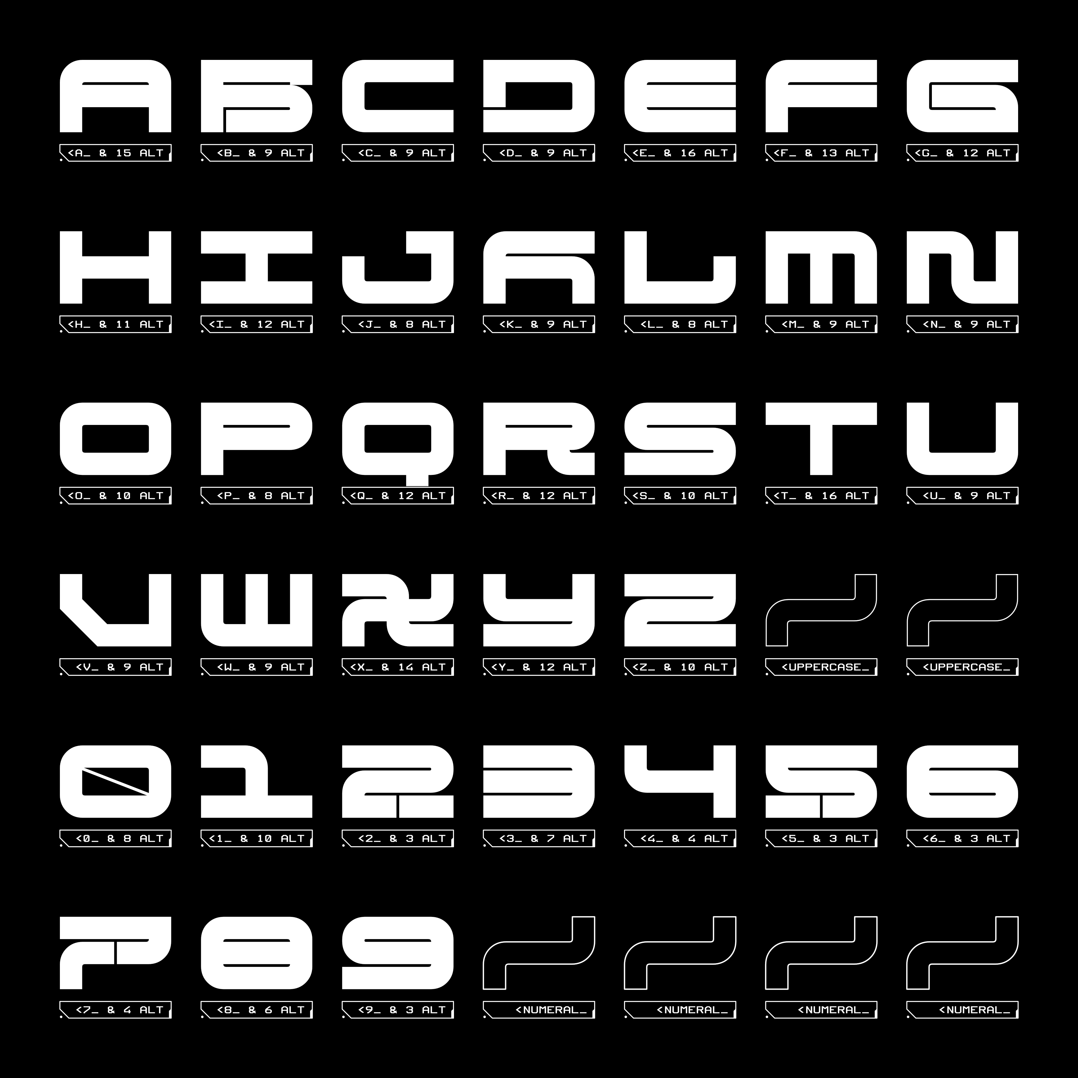 CYBER OZ STRAIGHT Typeface - secret-cache
