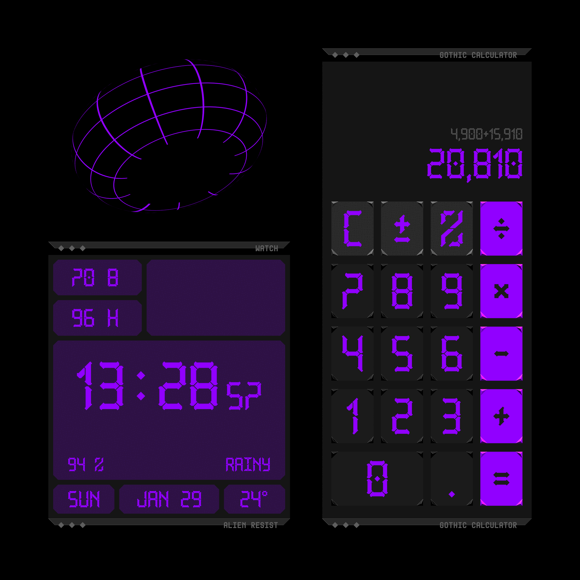 Gothic LCD Typeface - secret-cache