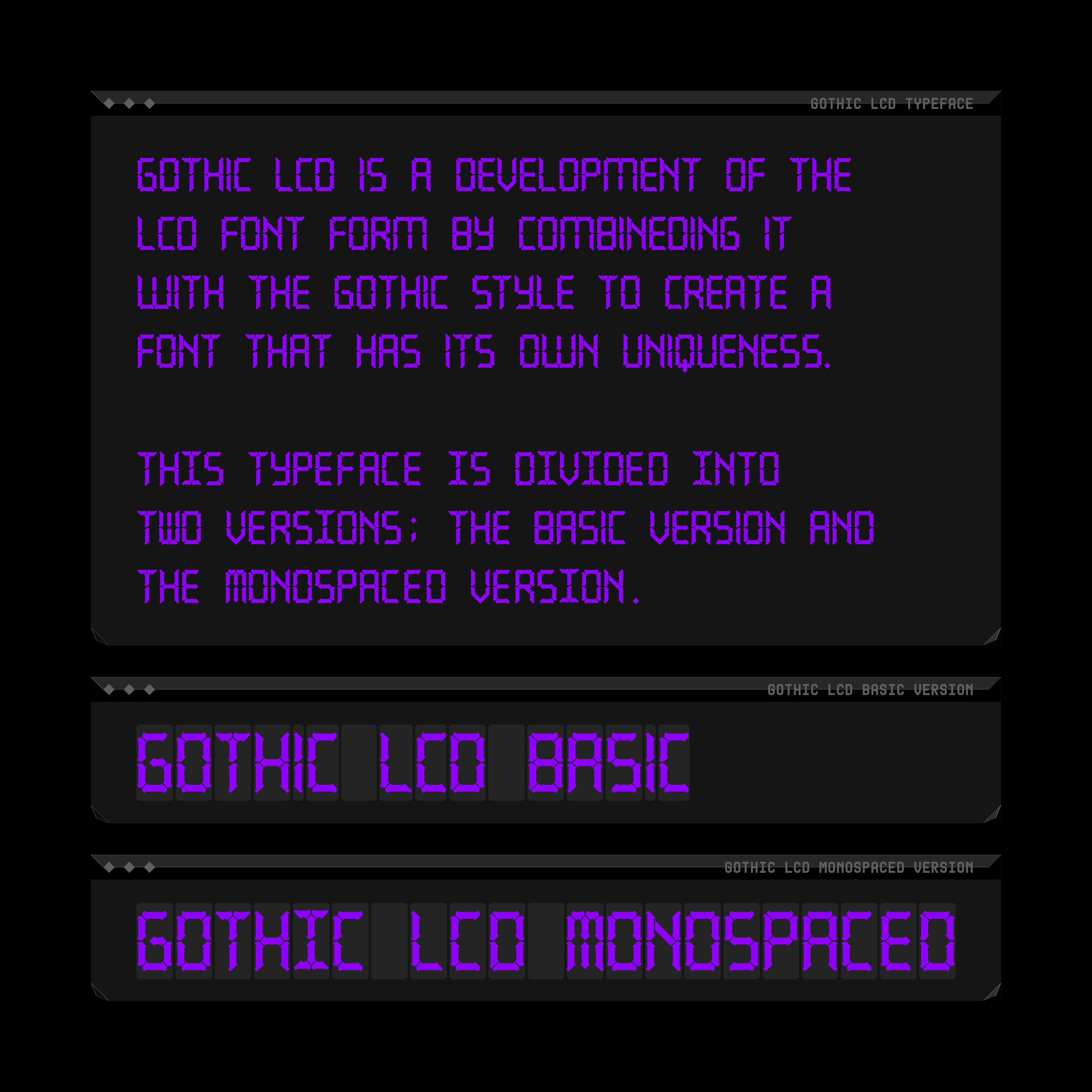 Gothic LCD Typeface - secret-cache