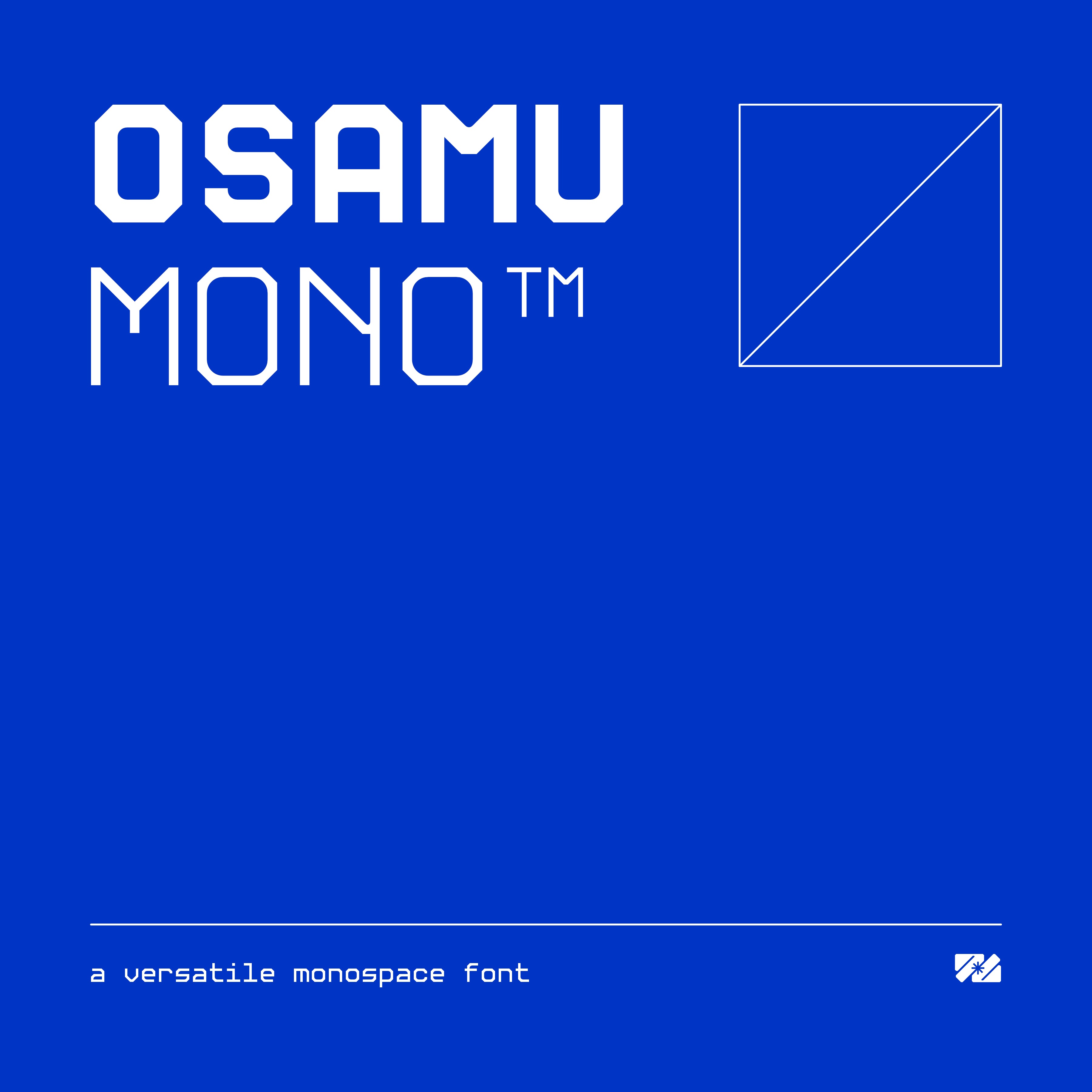 Osamu Monospaced Typeface - secret-cache