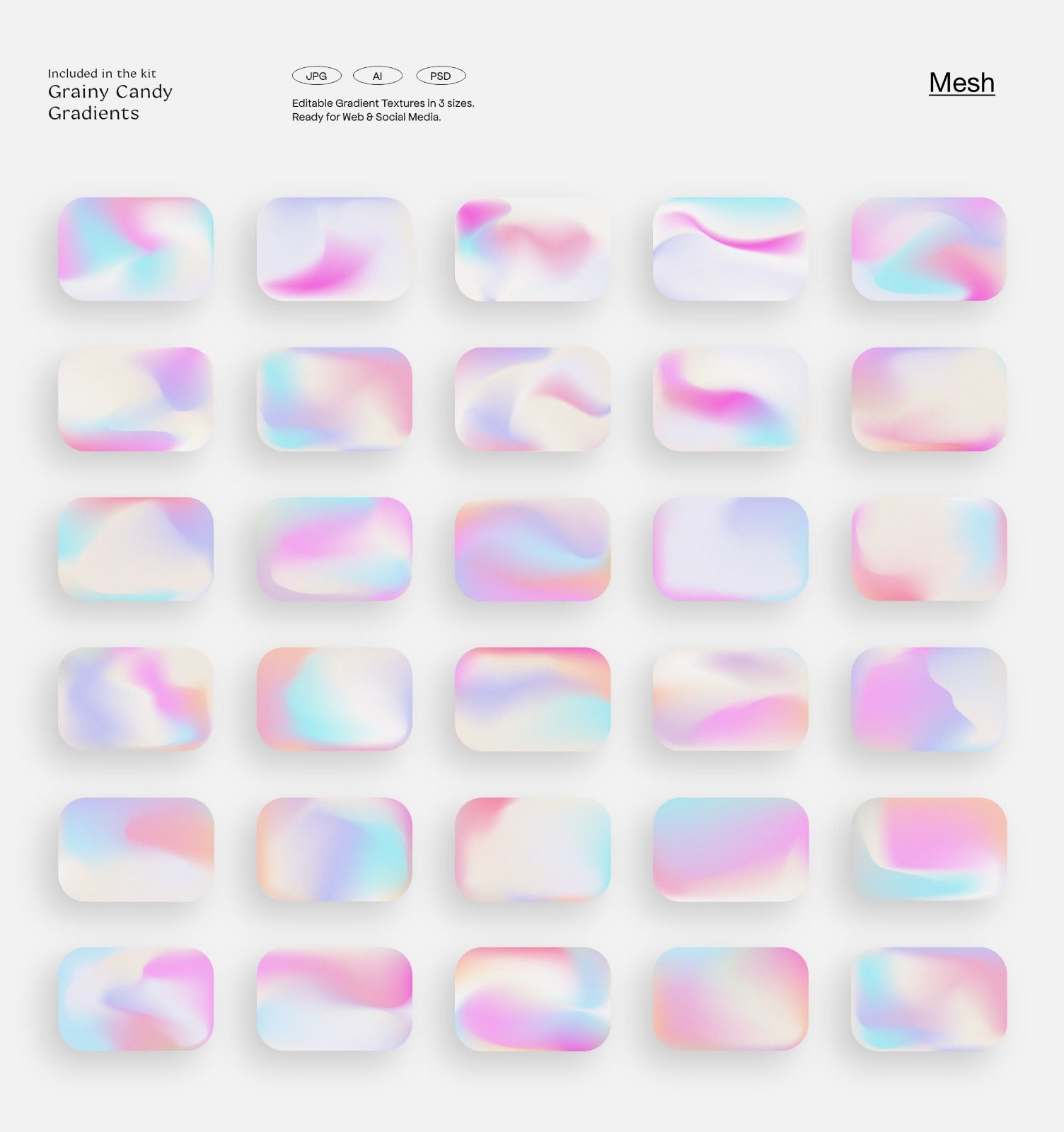 LA Candy Gradients & Shapes Bundle - secret-cache
