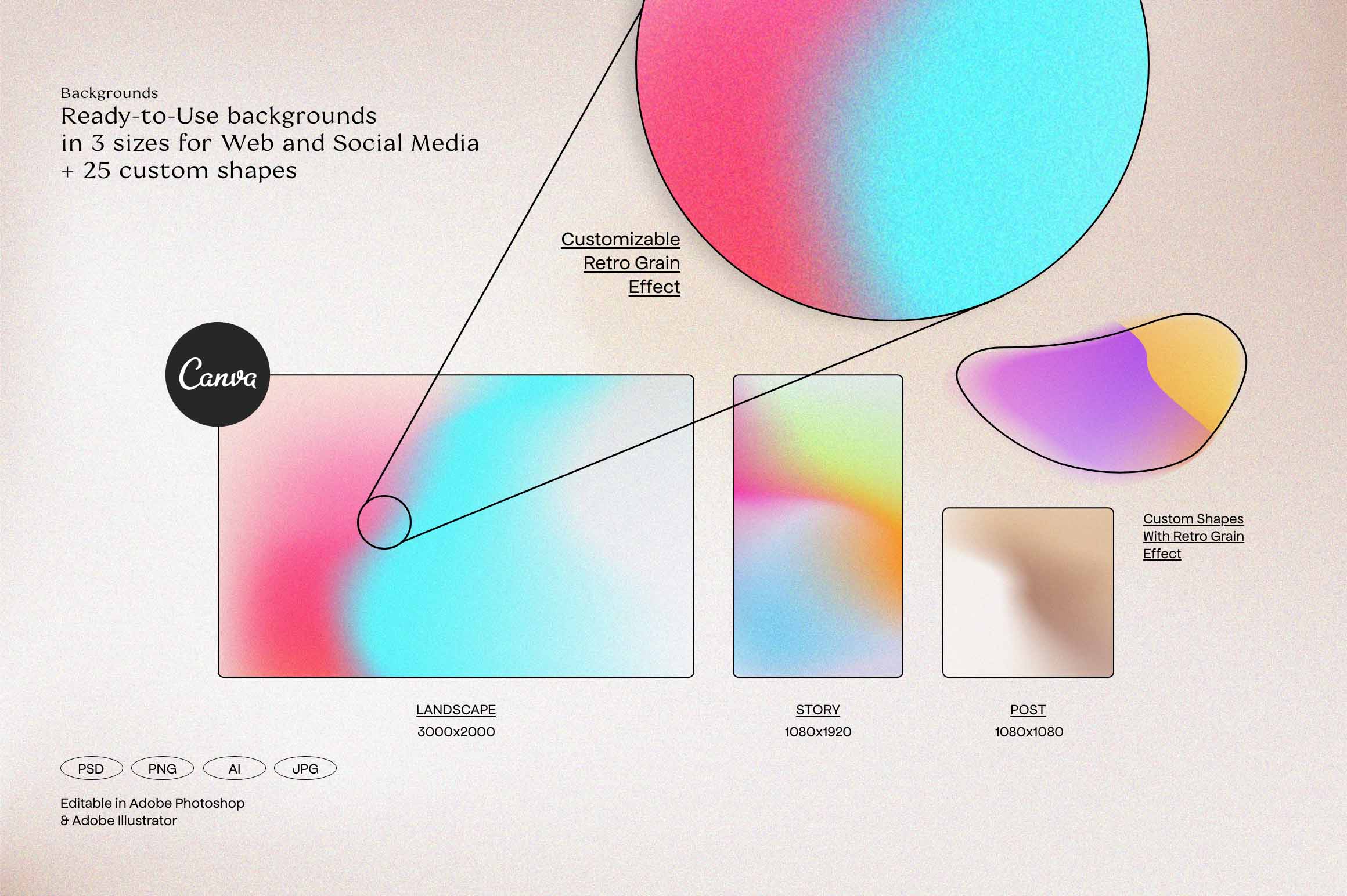 Retro Gradients & Shapes - secret-cache