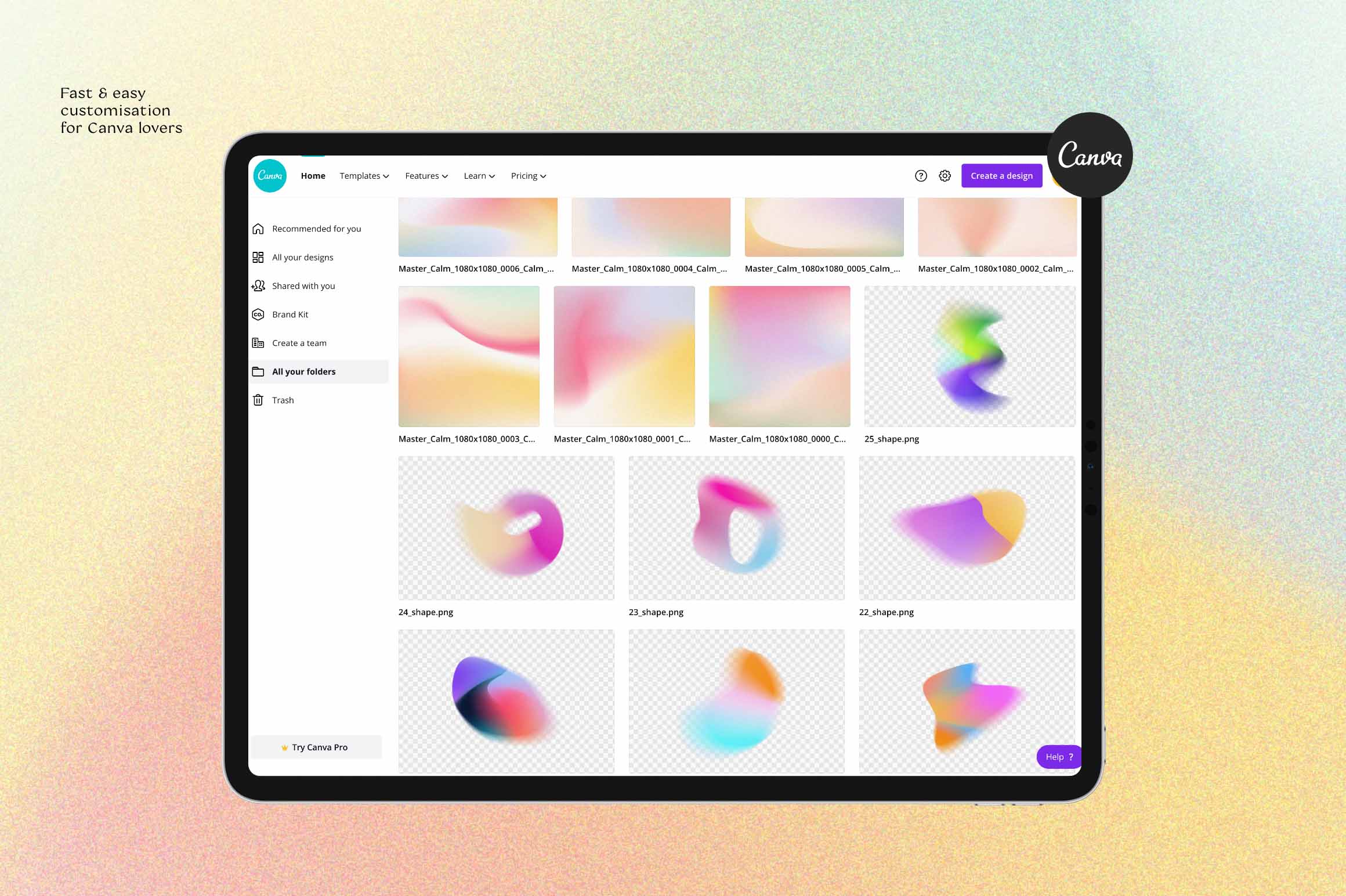 Retro Gradients & Shapes - secret-cache