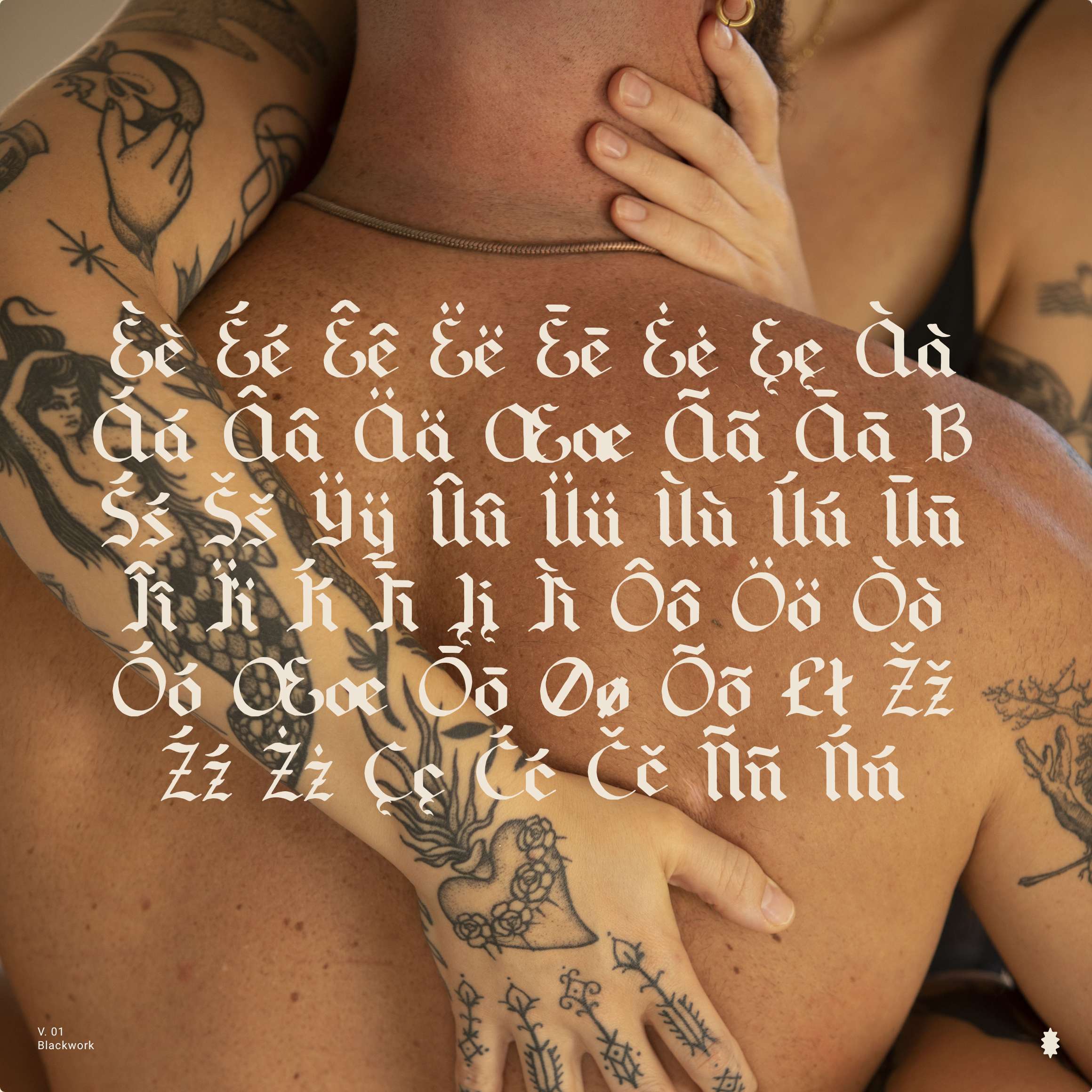 Blackwork Font - secret-cache