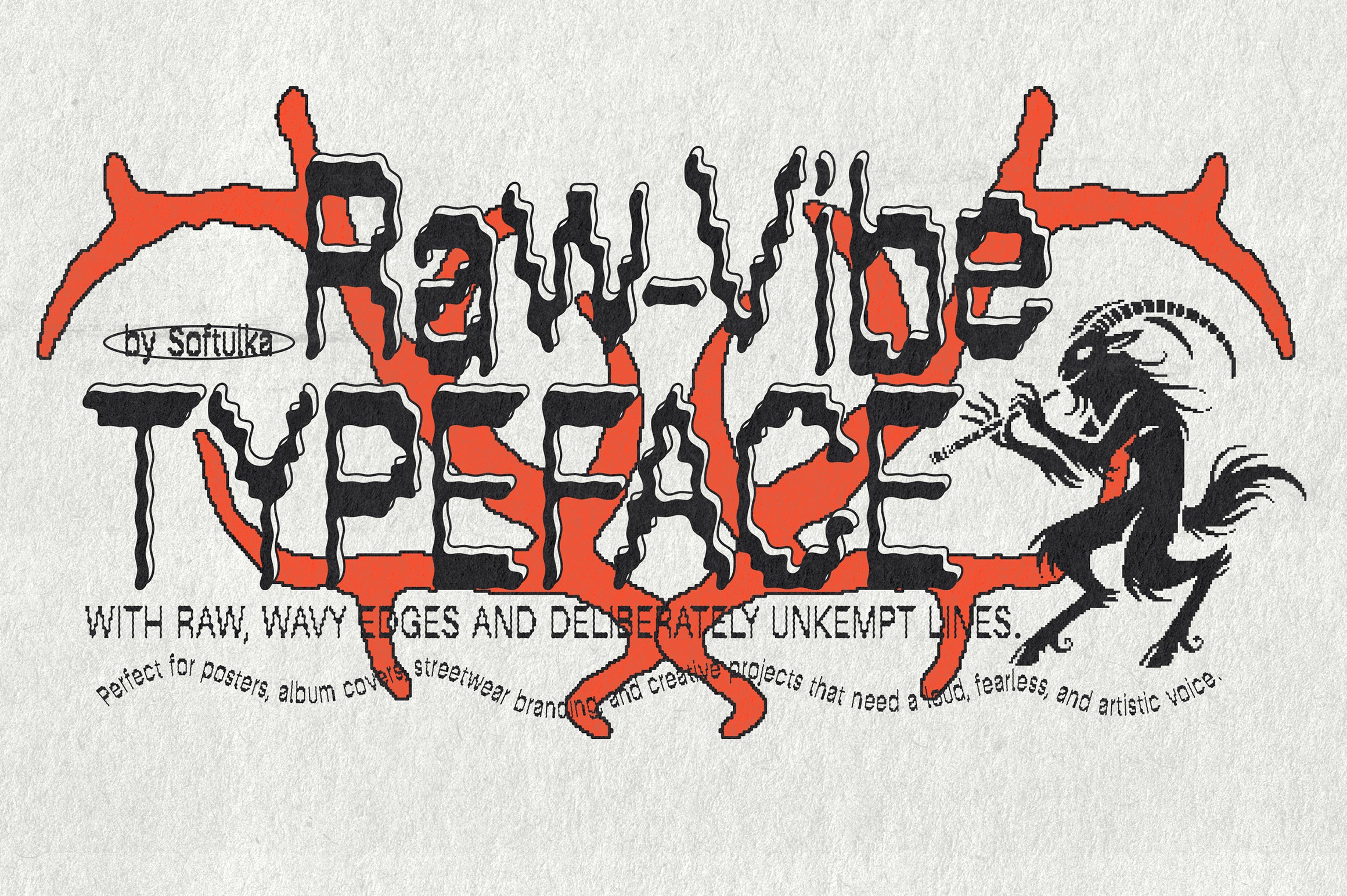 Raw-Vibe – A Bold, Playful Display Typeface - secret-cache