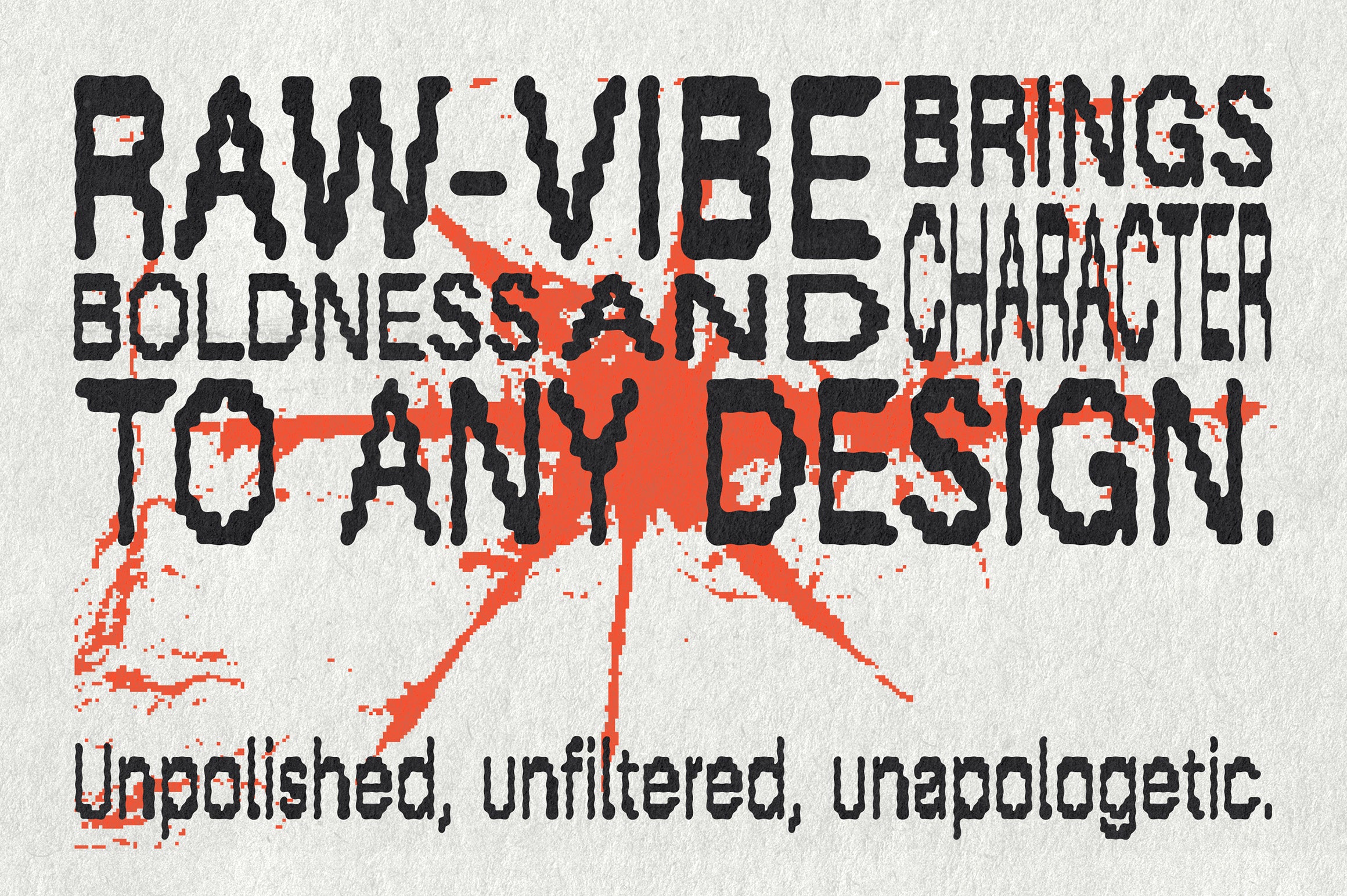 Raw-Vibe – A Bold, Playful Display Typeface - secret-cache
