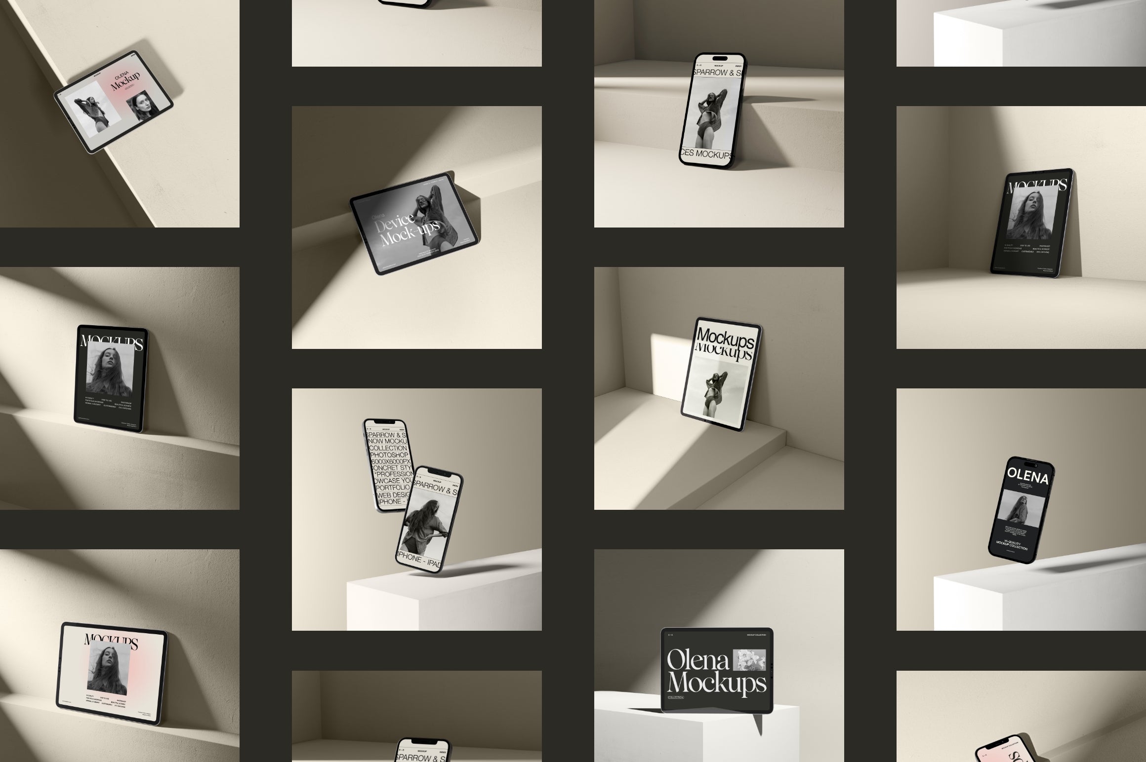 Olena - Device Mockups - secret-cache