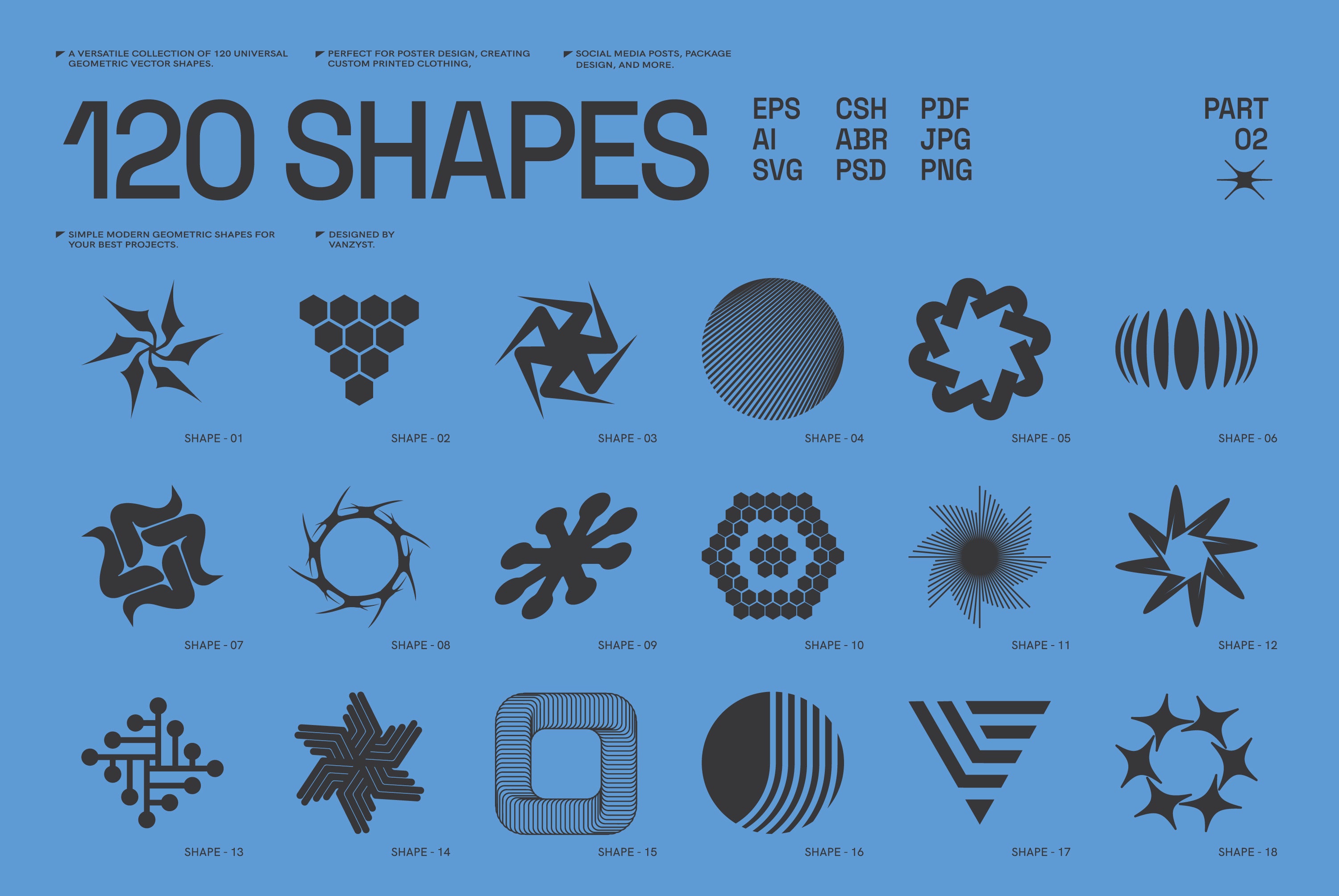 120 Abstract Geometric Shapes. Part 2 - secret-cache