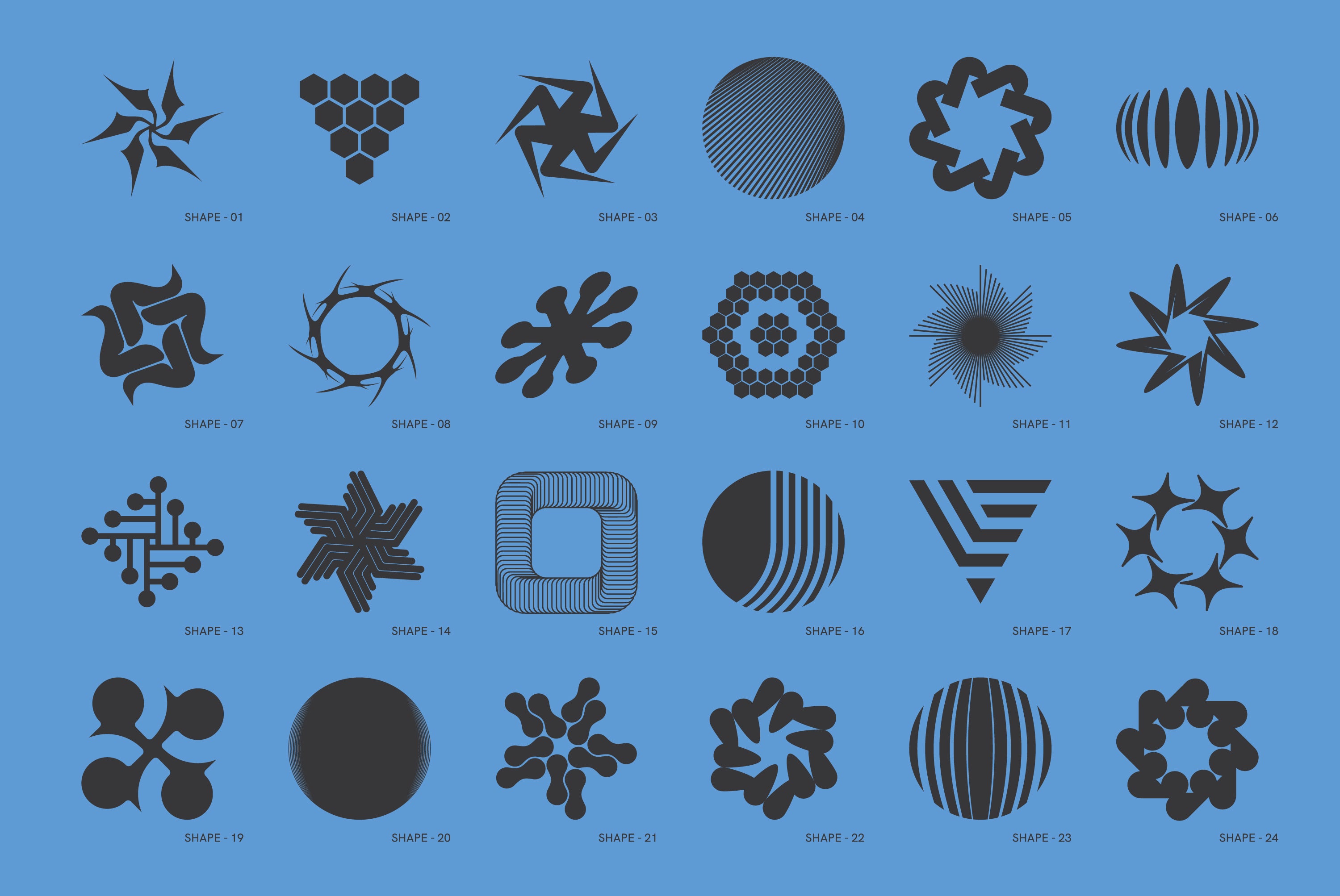 120 Abstract Geometric Shapes. Part 2 - secret-cache